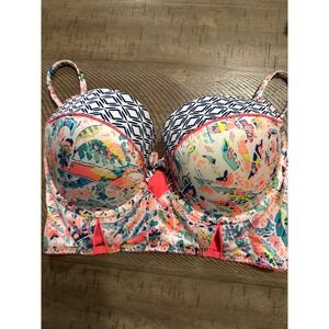 Victoria's Secret Very Sexy Longline Balconet Bra - 36DD - Vibrant Floral